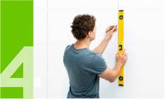 Разметка стены перед оклейкой